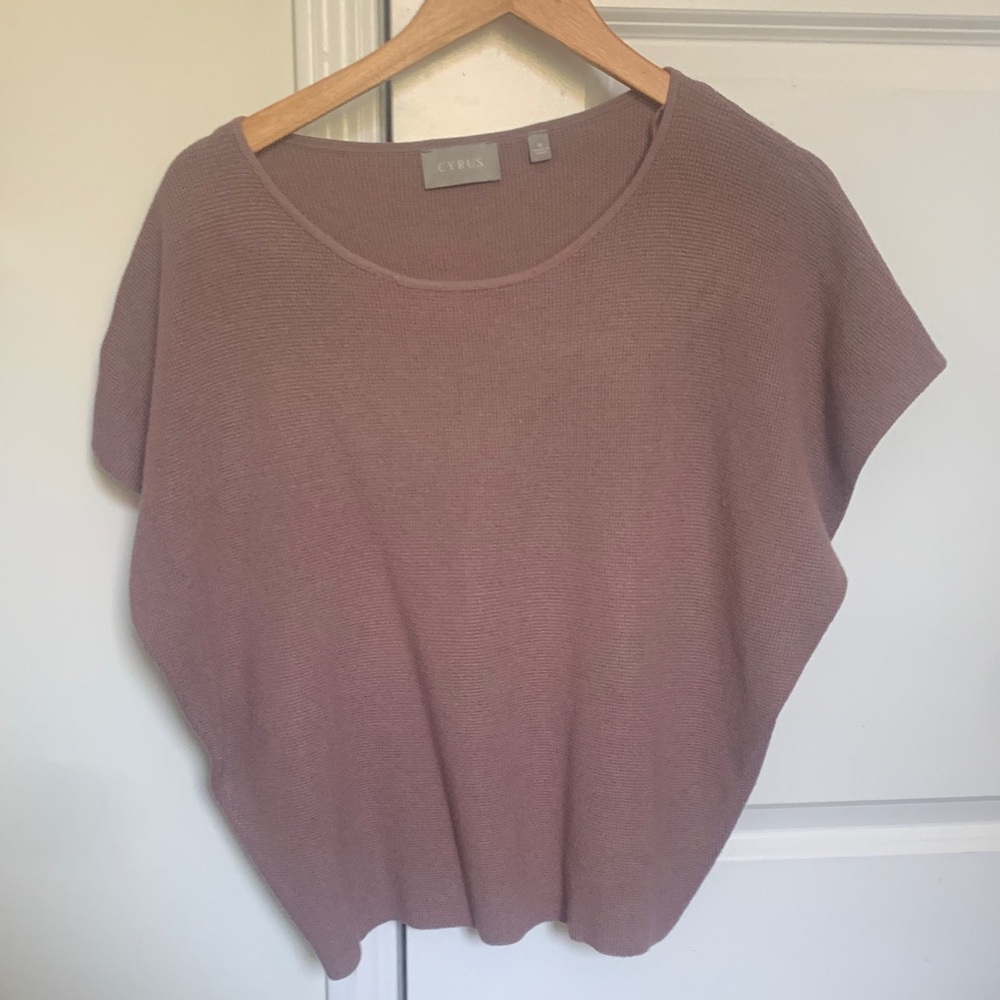 Cyrus Mauve or Dusty Rose Knit Sweater